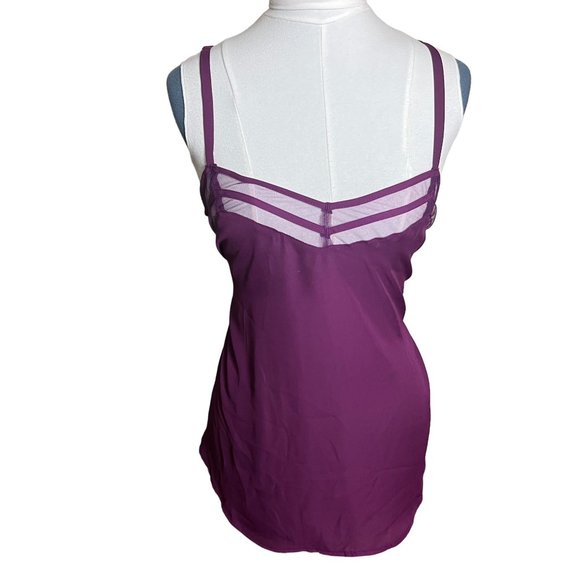 Torrid Purple Georgette Mesh Insert Cami Size 0 Large NWT - Picture 3 of 9
